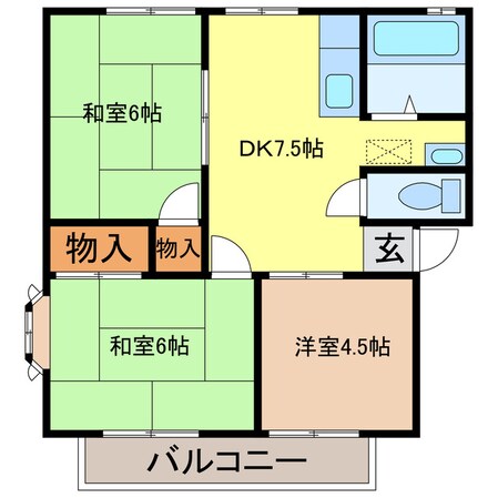 ユートピア本庄Ａの物件間取画像